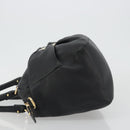 Salvatore Ferragamo Vala Hand Bag Leather Black Gold Auth BA13758-4