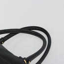 Salvatore Ferragamo Vala Hand Bag Leather Black Gold Auth BA13758-8