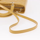 Christian Dior Lady Dior Tote Bag Patent Leather 2way Yellow Silver BA13759V-11