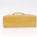 Christian Dior Lady Dior Tote Bag Patent Leather 2way Yellow Silver BA13759V-13