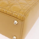 Christian Dior Lady Dior Tote Bag Patent Leather 2way Yellow Silver BA13759V-17