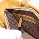 Christian Dior Lady Dior Tote Bag Patent Leather 2way Yellow Silver BA13759V-24