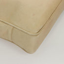 CHANEL COCO Mark Shoulder Bag Lamb Skin Beige Gold CC Auth BA1376-10