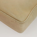 CHANEL COCO Mark Shoulder Bag Lamb Skin Beige Gold CC Auth BA1376-14