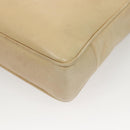 CHANEL COCO Mark Shoulder Bag Lamb Skin Beige Gold CC Auth BA1376-16