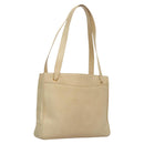 CHANEL COCO Mark Shoulder Bag Lamb Skin Beige Gold CC Auth BA1376-1