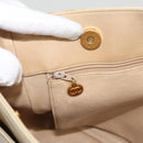 CHANEL COCO Mark Shoulder Bag Lamb Skin Beige Gold CC Auth BA1376-21