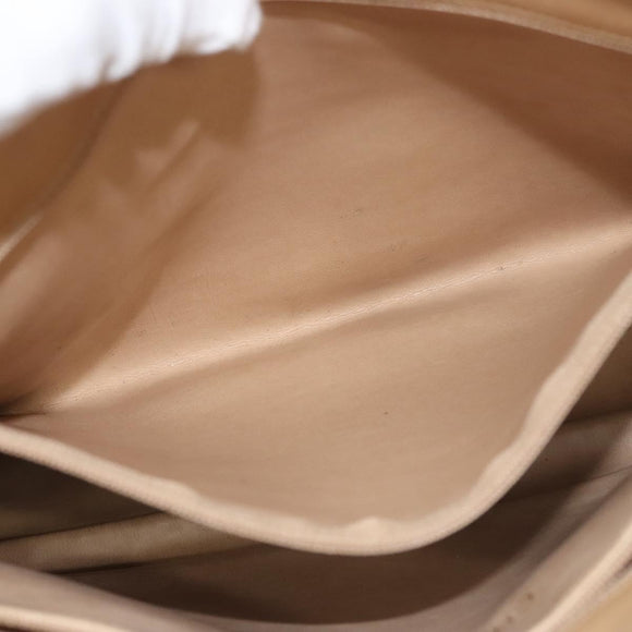 CHANEL COCO Mark Shoulder Bag Lamb Skin Beige Gold CC Auth BA1376