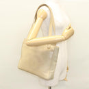 CHANEL COCO Mark Shoulder Bag Lamb Skin Beige Gold CC Auth BA1376-27