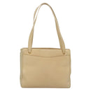CHANEL COCO Mark Shoulder Bag Lamb Skin Beige Gold CC Auth BA1376-2