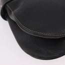 Salvatore Ferragamo Gancini Shoulder Bag Leather Black Silver Auth BA13760A-15