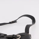 Salvatore Ferragamo Gancini Shoulder Bag Leather Black Silver Auth BA13760A-14