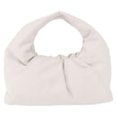 BOTTEGA VENETA Shoulder Bag Leather White Silver Auth BA13763M-13