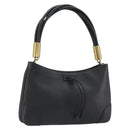 GUCCI Shoulder Bag Leather Black Gold 108964 Auth BA13764V-1