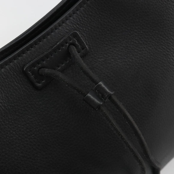 GUCCI Shoulder Bag Leather Black Gold 108964 Auth BA13764V