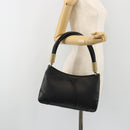 GUCCI Shoulder Bag Leather Black Gold 108964 Auth BA13764V-22