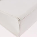Salvatore Ferragamo Gancini Shoulder Bag Leather White Gold Auth BA13766A-11