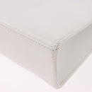 Salvatore Ferragamo Gancini Shoulder Bag Leather White Gold Auth BA13766A-12