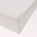 Salvatore Ferragamo Gancini Shoulder Bag Leather White Gold Auth BA13766A-14