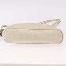 CHANEL Matelasse Shoulder Bag Lamb Skin White Gold CC Auth BA13767-11