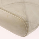 CHANEL Matelasse Shoulder Bag Lamb Skin White Gold CC Auth BA13767-18