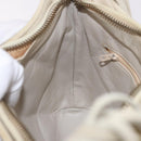 CHANEL Matelasse Shoulder Bag Lamb Skin White Gold CC Auth BA13767-22