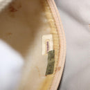CHANEL Matelasse Shoulder Bag Lamb Skin White Gold CC Auth BA13767-12