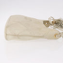 CHANEL Matelasse Shoulder Bag Lamb Skin White Gold CC Auth BA13767-4