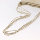 CHANEL Matelasse Shoulder Bag Lamb Skin White Gold CC Auth BA13767-8