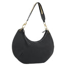 GUCCI Sherry Line Shoulder Bag Canvas Black Gold 106663 Auth BA13768-1