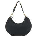 GUCCI Sherry Line Shoulder Bag Canvas Black Gold 106663 Auth BA13768-2
