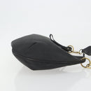 GUCCI Sherry Line Shoulder Bag Canvas Black Gold 106663 Auth BA13768-3