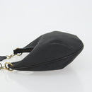 GUCCI Sherry Line Shoulder Bag Canvas Black Gold 106663 Auth BA13768-4
