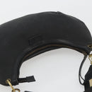 GUCCI Sherry Line Shoulder Bag Canvas Black Gold 106663 Auth BA13768-6