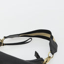 GUCCI Sherry Line Shoulder Bag Canvas Black Gold 106663 Auth BA13768-8