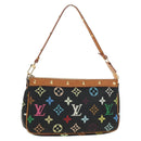 LOUIS VUITTON Multicolor Pochette Accessoires Pouch Black M92648 Auth BA13769V-1