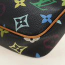 LOUIS VUITTON Multicolor Pochette Accessoires Pouch Black M92648 Auth BA13769V-16