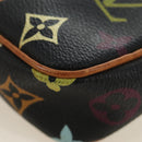 LOUIS VUITTON Multicolor Pochette Accessoires Pouch Black M92648 Auth BA13769V-18