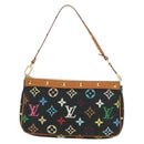 LOUIS VUITTON Multicolor Pochette Accessoires Pouch Black M92648 Auth BA13769V-13