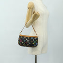 LOUIS VUITTON Multicolor Pochette Accessoires Pouch Black M92648 Auth BA13769V-24