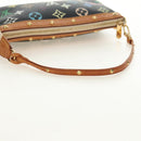 LOUIS VUITTON Multicolor Pochette Accessoires Pouch Black M92648 Auth BA13769V-7