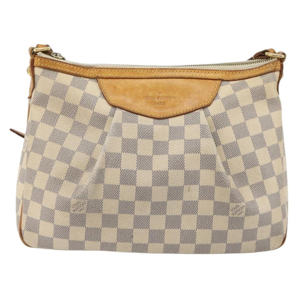 LOUIS VUITTON Damier Azur Siracusa PM Shoulder Bag N41113 LV Auth BA13770