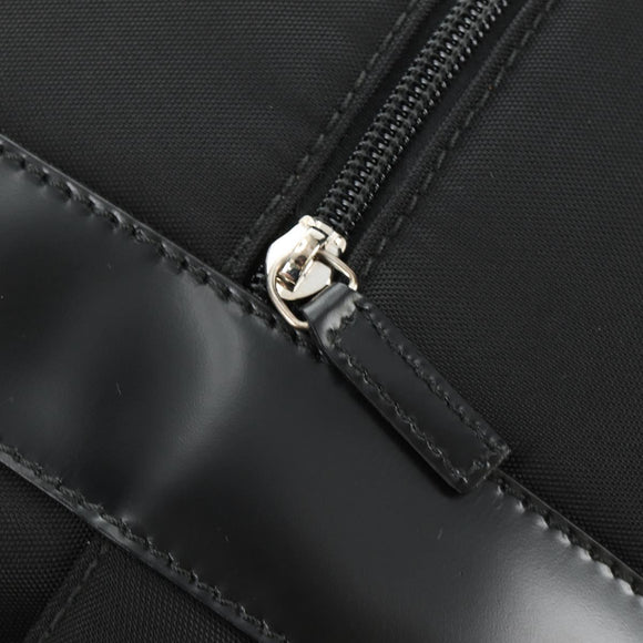 Salvatore Ferragamo Hand Bag Canvas 2way Black Silver Auth BA13771V