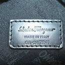 Salvatore Ferragamo Hand Bag Canvas 2way Black Silver Auth BA13771V-12