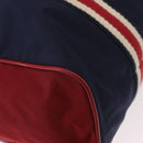 GUCCI Sherry Line Tote Bag Nylon Navy Silver 189664 Auth BA13772V-9