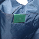 GUCCI Sherry Line Tote Bag Nylon Navy Silver 189664 Auth BA13772V-19