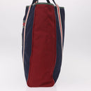 GUCCI Sherry Line Tote Bag Nylon Navy Silver 189664 Auth BA13772V-3