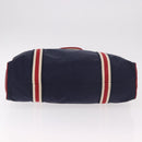 GUCCI Sherry Line Tote Bag Nylon Navy Silver 189664 Auth BA13772V-5