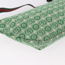 GUCCI Children's Sherry Line Waist Bag Canvas Green Silver 502095 Auth BA13773V-17