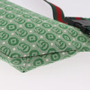 GUCCI Children's Sherry Line Waist Bag Canvas Green Silver 502095 Auth BA13773V-18